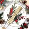 50-Piece Christmas Floral Picks – Artificial Snowy Berry Stems with Pinecones and Faux Cedar Pine Needles for Wreaths, Garlands, and Holiday Floral Arrangements (Red)